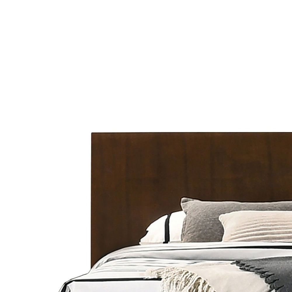 English Elm Tokyo Cappuccino Wood Queen Bed With Led Lighting - Modern, Durable Design For Cozy Bedrooms B062S00677-GIGA