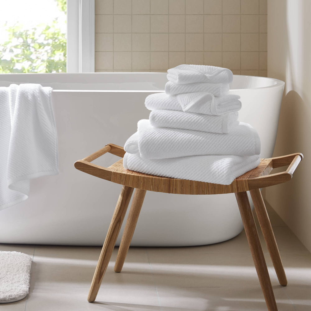 JLA Home Madison Park - 100% Cotton Plush Quick-Dry 6-Piece Diagonal Ribbed Towel Set — 500GSM Absorbent, Durable, Easy Care MP73-8852