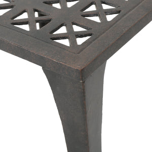 English Elm Christopher Knight Home® - Outdoor 18" Cast Aluminum Side Table - Elegant & Weather-Resistant Accent For Patio Or Indoor Use N773P348245B