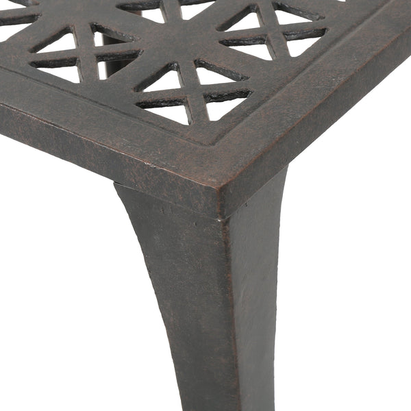 English Elm Christopher Knight Home® - Outdoor 18" Cast Aluminum Side Table - Elegant & Weather-Resistant Accent For Patio Or Indoor Use N773P348245B