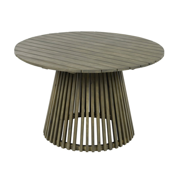English Elm Christopher Knight Home® - Outdoor Acacia Wood Dining Table - 47.25-Inch Grey Round Patio Table For Stylish Gatherings & Comfort N770P313798G