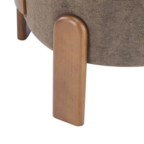 English Elm Christopher Knight Home® - Cozy Wingback Armchair with Plush Bouclé Upholstery, Solid Wood Legs, Ergonomic Support, Timeless Style Dark Brown 33.5 L x 25.5 W x 21.5 H N776P298155D