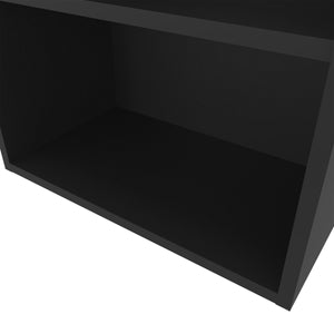 English Elm Guadalupe Melamine Wall Cabinet with Three Open Shelves for Kitchen Storage, Scratch-Resistant Design Black 38.6 L x 26 W x 3.5 H B128P244994