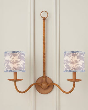 Currey & Company Aviary Drum Chandelier Shade Featuring Birds And Ferns On Citron Green For Stunning Home Decor Blue Cotton 0900-0056-currey-company