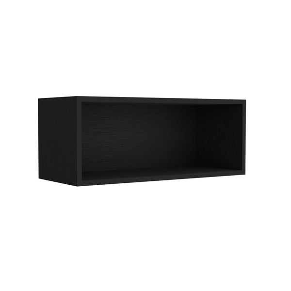 English Elm Wally versatile 30" wide open wall cabinet with sturdy 25 lb shelf capacity for organized living spaces Black 31.2 L x 14.2 W x 4.4 H B200P239112