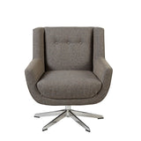 INK+IVY Nina Mid-Century Swivel Lounge Chair, Star Based Swivel II103-0355 Brown Multi