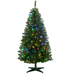 English Elm Homcom 6Ft Prelit Artificial Christmas Tree With 584 Branches & 212 Led Lights, Auto-Open Design W2225P249676