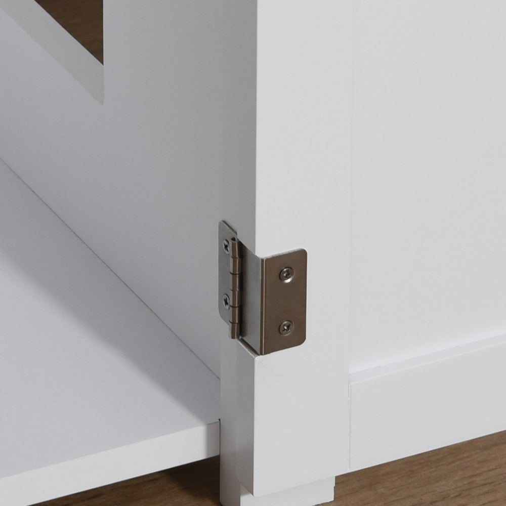 English Elm Pawhut Stylish Wooden Cat Litter Box Enclosure With Storage, Adjustable Partition & Easy Access W2225P217310-GIGA