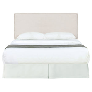 English Elm Sand Fabric Upholstered Headboard Rounded Silhouette for Queen Full Bedroom B062P153879