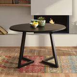 OSP Home Furnishings Metro Dining Table Black Veneer/Black