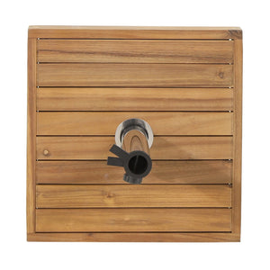 English Elm Christopher Knight Home® - RALPH Teak Square Umbrella Base – 40 lb Concrete & Acacia Wood, Stainless Tube, Fits 1.57–1.77" Poles 71822.00