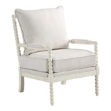 OSP Home Furnishings Kaylee Spindle Chair White Linen