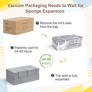 English Elm Kids Modular Sofa Bed – Convertible Toddler Couch For Playrooms, Naps, And Imaginative Fun! W1889P337551