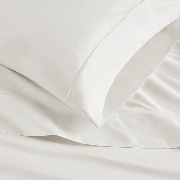 JLA Home Croscill - 500TC Cotton Pillowcases Crafted from 100% Egyptian Cotton Sateen for Luxurious Softness & Durability White CCS20-004