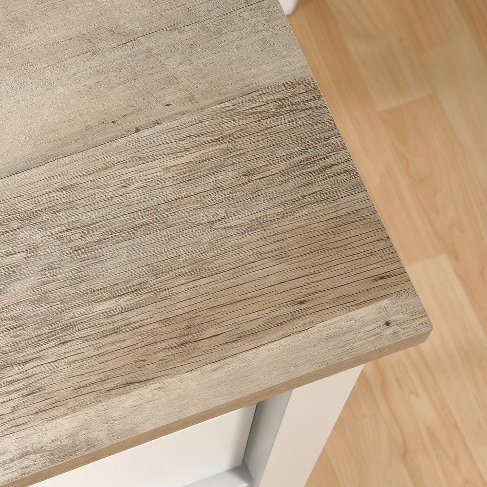 English Elm Lateral File Cabinet In Sleek White Finish – Compact Storage Solution With Locking Drawers & Style B356P402794