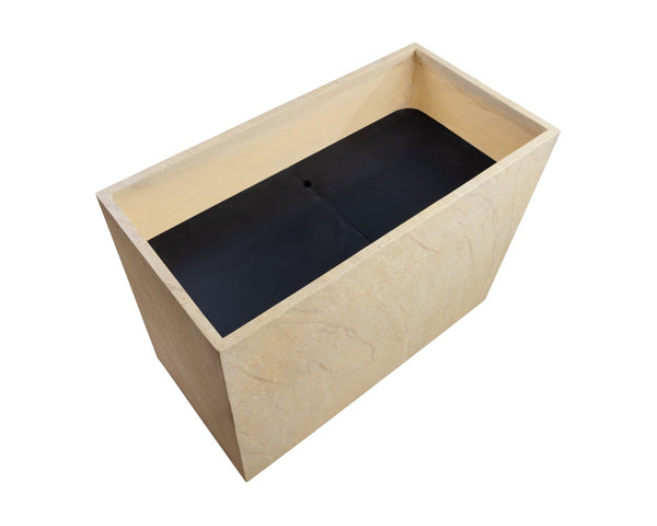 Sunpan LEILANI PLANTER - ELEGANT MODERN RECTANGULAR DESIGN FOR INDOOR AND OUTDOOR SPACES, ANTIQUE BRONZE Taupe 111138