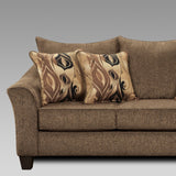 English Elm Camero Cafe Fabric Pillowback Sofa