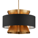 Oxenwood Brass & Black Chandelier