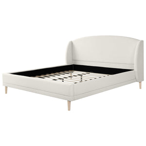 English Elm Christopher Knight Home® - King Size Upholstered Platform Bed With Wingback Headboard, Soft Boucle Fabric, Modern Design N757P246188W