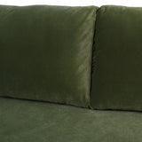 English Elm Nicholi 84" Mid-Century Modern Sofa, Olive Green Performance Velvet