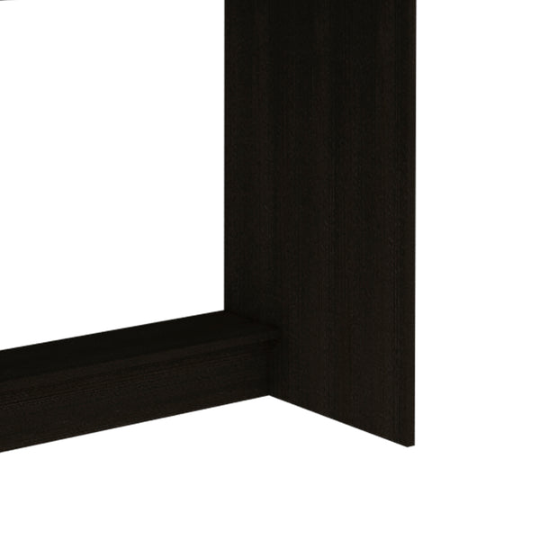 English Elm Sawgrass Black Writing Computer Desk with Hutch, Four Shelves, Two Drawers – Compact Modern Ergonomic Design for Small Spaces B128P148805