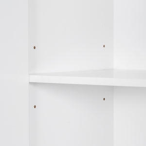 English Elm Christopher Knight Home® - Bathroom Storage Cabinet with Doors Drawer & Dual Laundry Baskets, MDF Build, Adjustable Shelf, Anti-Tip Device White N759P243350K