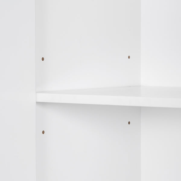 English Elm Christopher Knight Home® - Bathroom Storage Cabinet with Doors Drawer & Dual Laundry Baskets, MDF Build, Adjustable Shelf, Anti-Tip Device White N759P243350K