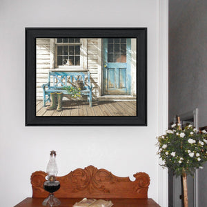 English Elm "cheerful Chores" Rossini Framed Canvas Art Black Wood Ready to Hang Wall Print B06788599