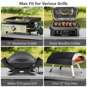 English Elm K&k Outdoor Rolling Kitchen Island Fir Wood Stainless Steel Top with Foldable Prep Station Dark Brown N707P370276Z