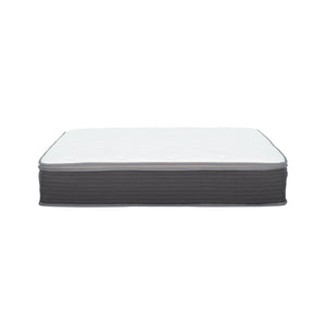 English Elm Plush 10in Cal King Hybrid Mattress in a Box with Gel Memory Foam and Pocket Coil Support for Cool, Undisturbed Sleep Grey+White 75 L x 15 W x 15 H B011P234648