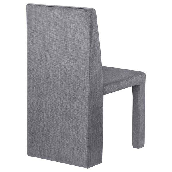 English Elm Santa Cruz Grey Velvet Upholstered Dining Side Chair Set of 2 — Modern Sculpted Lines, Soft Durable Fabric, 35" High Elegance B062P299854