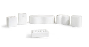 English Elm White Natural Marble Bathroom Accessories Set – Timeless Elegance For Your Countertop Décor & Organization W1696P262941-GIGA