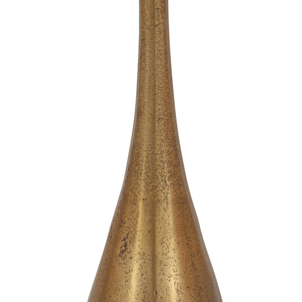 English Elm Christopher Knight Home® - Bottle Vase Antique Brass Aluminum Floor Vase 20" Handcrafted Bottleneck Decor for Modern Homes 71673.00