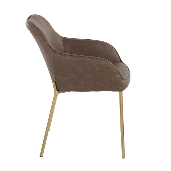 English Elm Contemporary Bucket Chair Set of 2 Cream Velvet Upholstered with Slim Black Metal Legs B202S01326