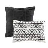 Urban Habitat Larisa Global Inspired 7 Piece Cotton Reversible Comforter Set UH10-2143 Black