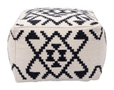 Lizardo Ottoman Beige & Black 109821 Zuo Modern