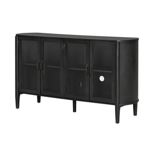 English Elm Christopher Knight Home® - Storage Cabinet: Stylish Black Entryway Console With 4 Doors - Large, Versatile & Durable Design N780P330603B