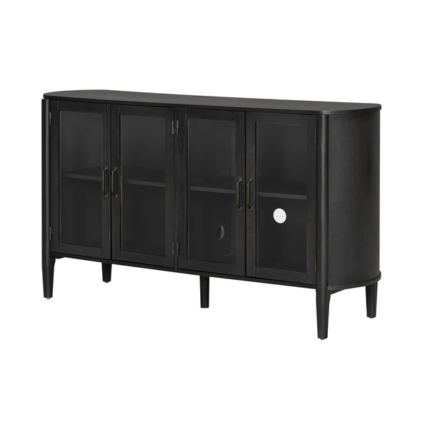 English Elm Christopher Knight Home® - Storage Cabinet: Stylish Black Entryway Console With 4 Doors - Large, Versatile & Durable Design N780P330603B