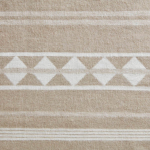 English Elm 1-piece King Jacquard Cotton Blend Blanket Aztec Woven Soft Breathable Bedroom Layer Ivory B035P437486