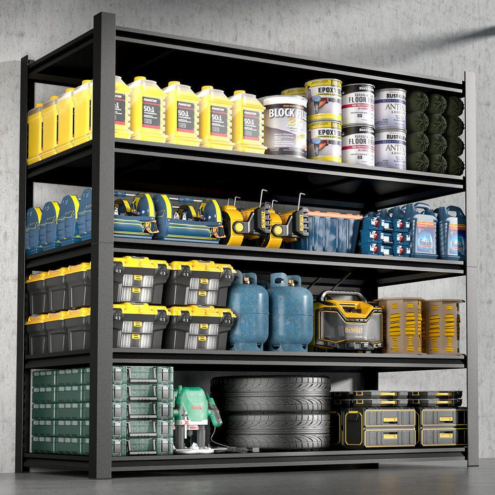 English Elm 83.86" Steel 5-tier Adjustable Shelving Unit Heavy Duty Rack for Garage Pantry T3625P497813