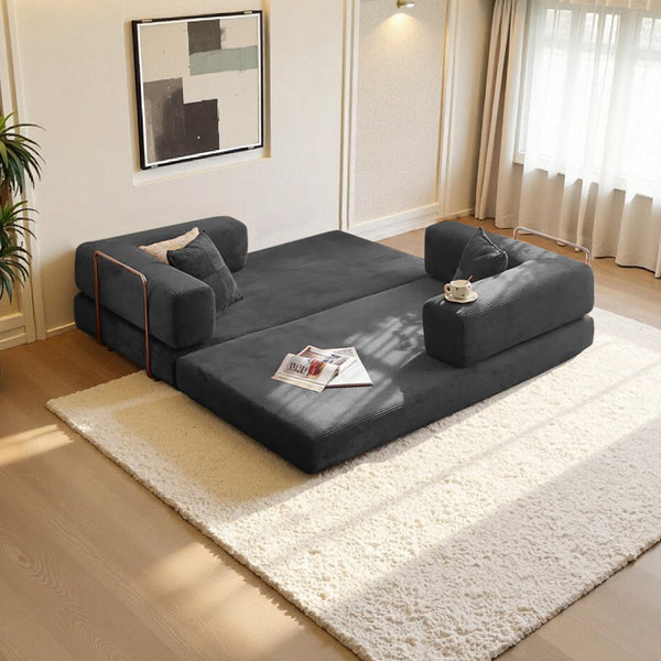 English Elm 2-In-1 Convertible Modular Sofa Bed With Memory Foam - Effortless Setup, Space-Saving Comfort For Any Room W3653P355616