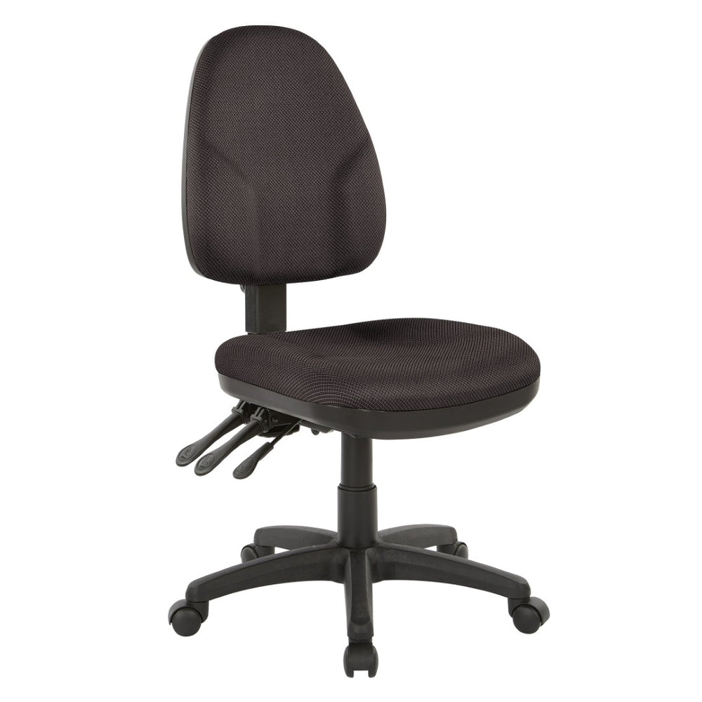 OSP Home Furnishings Dual Function Ergonomic Office Chair with Lumbar Support and Adjustable Foam Seat 36420-297