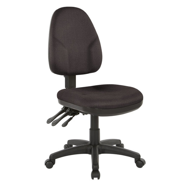 OSP Home Furnishings Dual Function Ergonomic Office Chair with Lumbar Support and Adjustable Foam Seat 36420-297