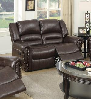 English Elm Plush Relax Manual Motion Loveseat – Luxurious Dark Brown Leather Couch For Ultimate Comfort & Style B011P205584-GIGA