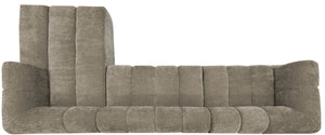English Elm 122" Low Profile L-shaped Sectional with Chaise High Density Foam Modern Living Room N767P408805S
