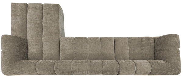 English Elm 122" Low Profile L-shaped Sectional with Chaise High Density Foam Modern Living Room N767P408805S
