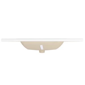 English Elm 35.6" Wide White Ceramic Drop-in Basin with Overflow for Bathroom Vanity W1801P404318