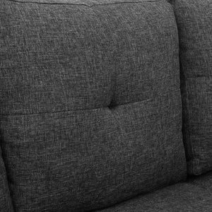 English Elm 76.5" Convertible Sectional Sleeper Sofa with Chaise and Hidden Storage Compartment Dark Gray B355S00013