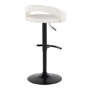 English Elm Adjustable Swivel Barstools Set of 3 Faux Leather Seat Black Metal Base Kitchen B202S02044
