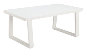 Zuo Modern Welt Coffee Table White - Modern Aluminum Design For Stylish Outdoor Patios, Balconies & Gardens White Aluminum 704113-zuo-modern